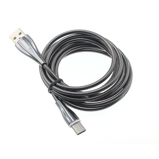 Metal USB Cable 6ft Type-C Charger Cord Power Wire  - BFR89 1170-1