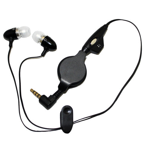 Retractable Earphones Wired Headphones Handsfree Mic Headset 3.5mm  - BFC63 357-3