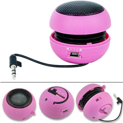 Wired Speaker Portable Audio Multimedia Rechargeable Pink  - BFF84 348-6