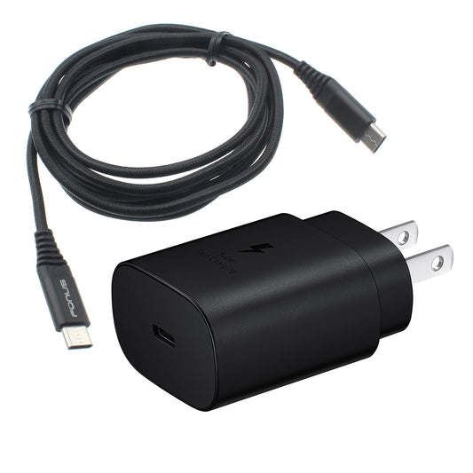 image of 25W Fast Home Charger PD Type-C 6ft USB-C Cable Quick Power Adapter  - BFJ72 1322-1