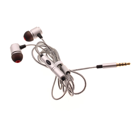 image of Wired Earphones Hi-Fi Sound Headphones Handsfree Mic Headset Metal Earbuds  - BFG94 432-1