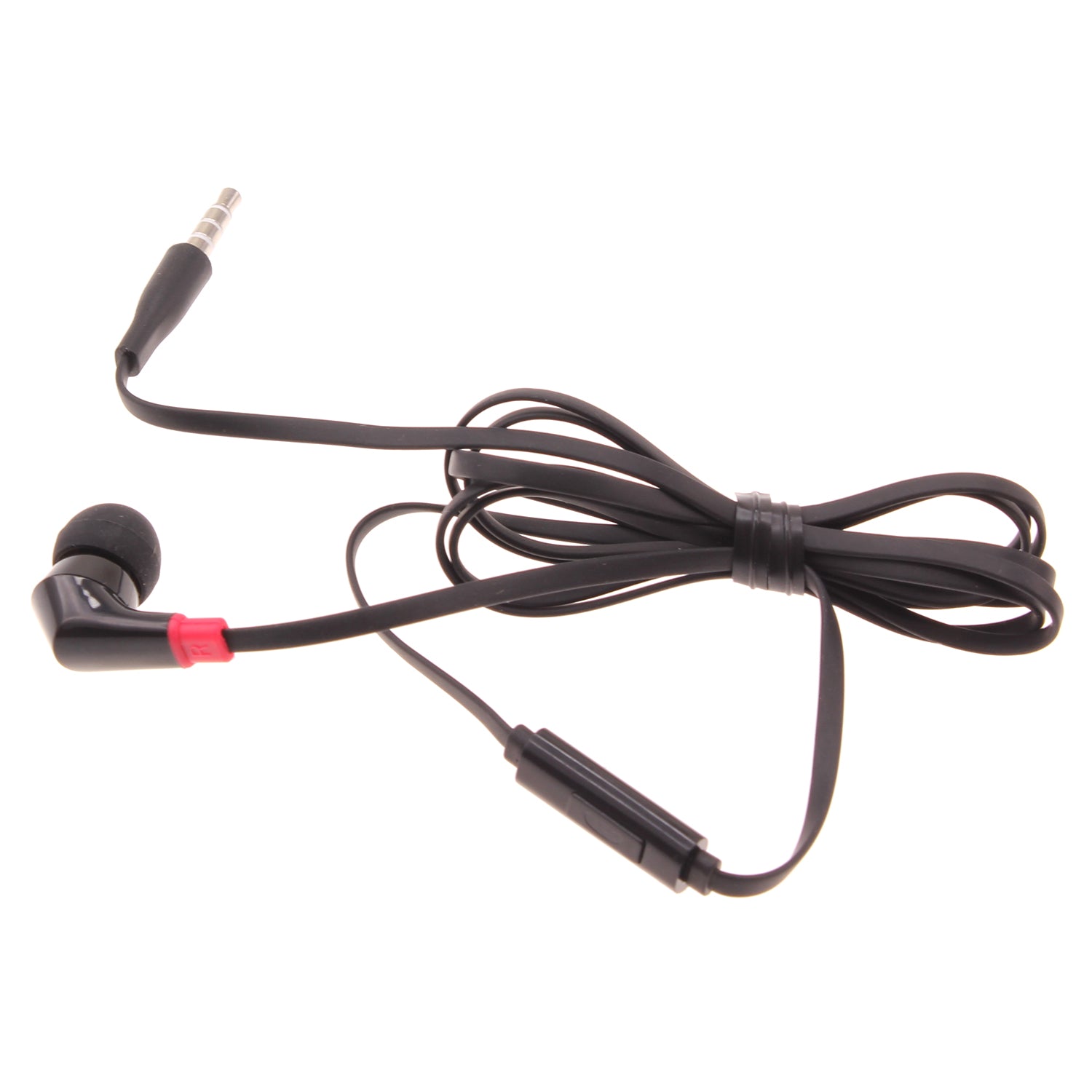 Mono Headset Earphone w Mic Wired Earbud 3.5mm Single Headphone Hands-free  - BFF47 440-1