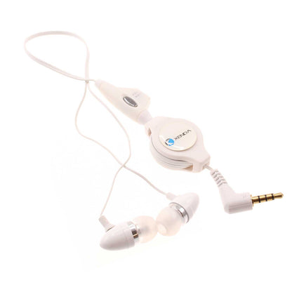 Retractable Earphones Wired Headphones Handsfree Mic Headset 3.5mm  - BFD57 365-1