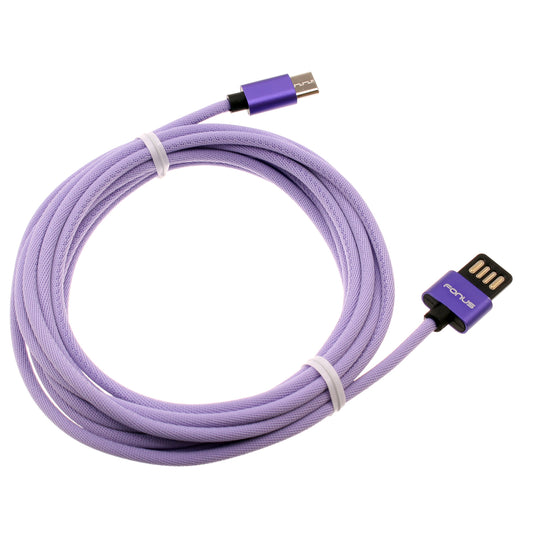 image of 10ft USB-C Cable Purple Extra Long Fast Charger Power Cord Type-C  - BFA93 1551-1