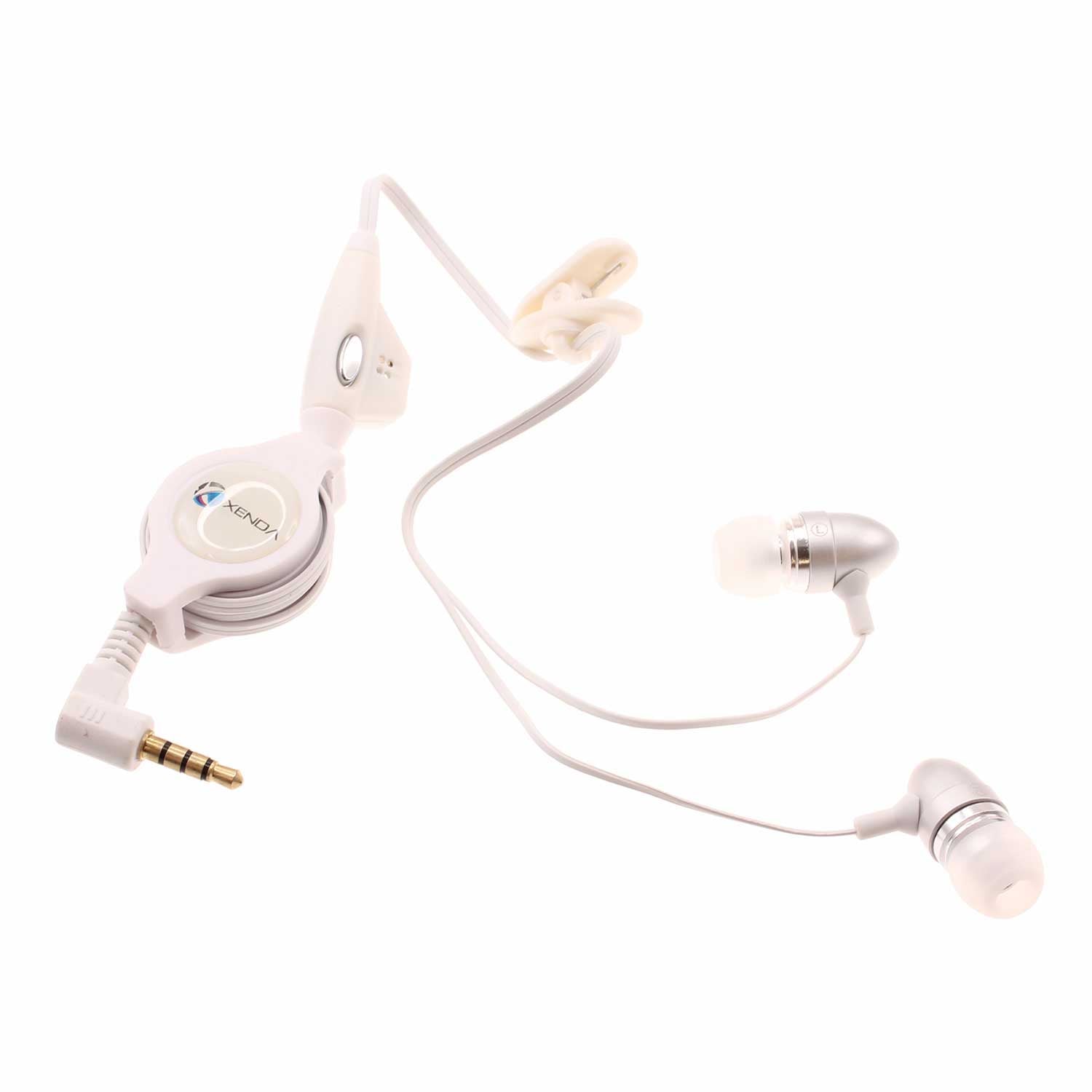 Retractable Earphones Wired Headphones Handsfree Mic Headset 3.5mm  - BFB74 358-1