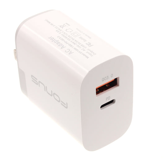 image of Fast Home Charger 36W 2-Port USB Type-C Port Travel Wall  - BFG65 1429-1