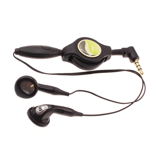 image of Retractable Earphones Headphones Hands-free Headset 3.5mm w Mic Earbuds  - BFB92 346-1