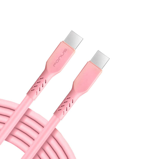 image of Pink 10ft Long Cable USB-C to Type-C PD Fast Charger Cord Power Wire  - BFA15 1585-1